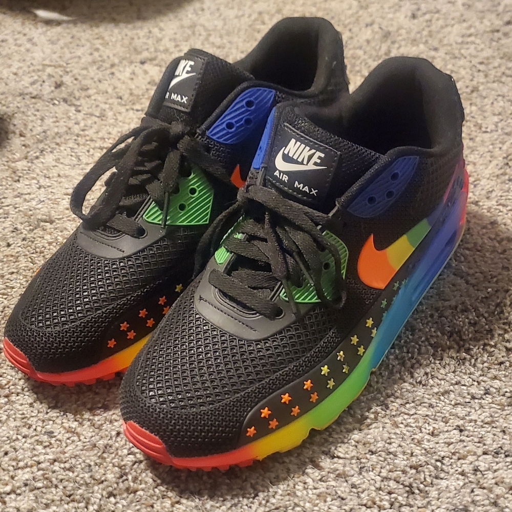 Nike Air Max 90s , Rainbow And Black